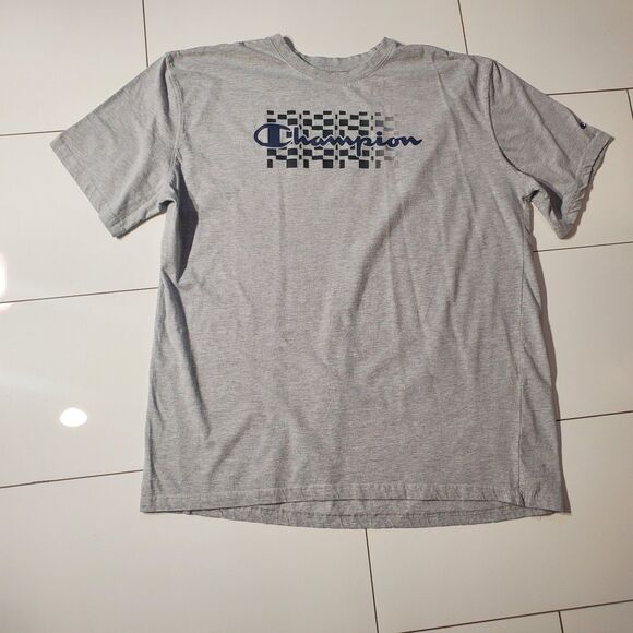 CHAMPION GRAY SHIRT SHORT SLEEVE COTTON/POLYESTER SIZE 3XLT - Picture 1 of 9